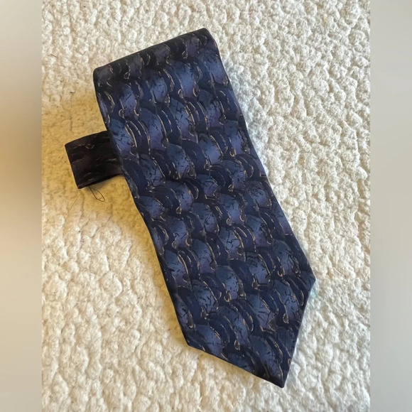 Van Heusen 100% silk tie, blue - Picture 1 of 6